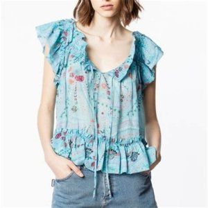 Zadig & Voltaire Tutti Psyche Print Floral Top